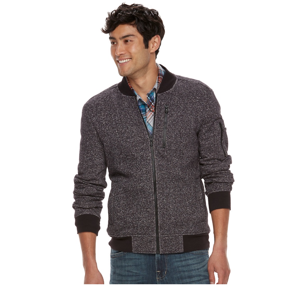 Men's Rock & Republic Textured Soft Bomber Jacket